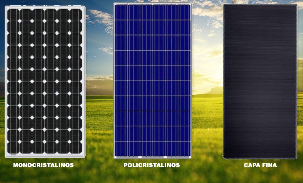 tipos de paneles solares